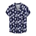 thumbnail image 2 of Njoeus Gym Tops Big & Tall Tops Men's Shirt Palm Tree Hawaiian Shirts Floral Print Button Up T-Shirt Fashion Summer Beach Casual Tops Short Sleeve Dress Shirt Blouse Men's Tank Tops, 2 of 7