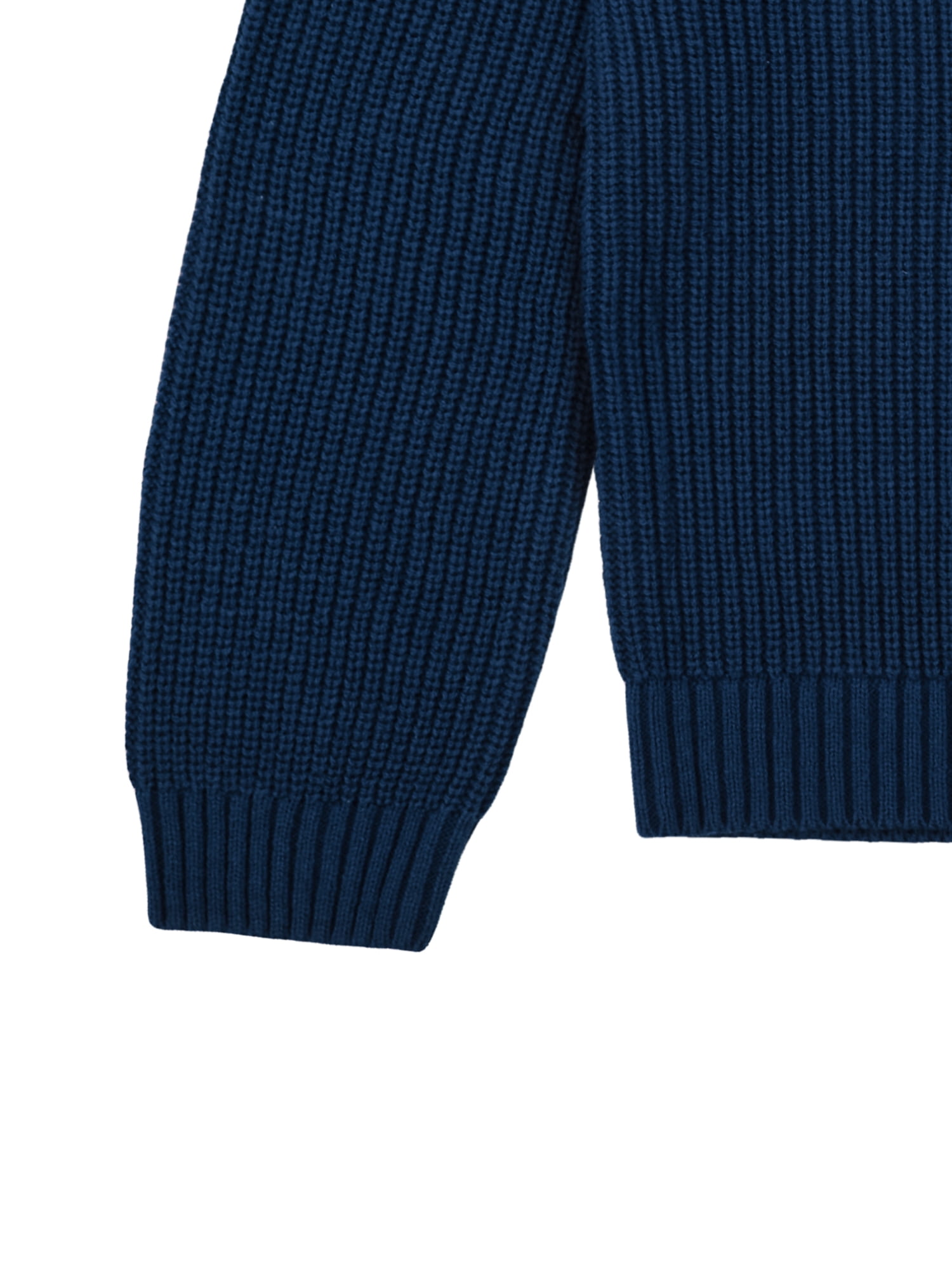 Wonder Nation Boys Quarter Zip Sweater with Long Sleeves, Sizes 4-18