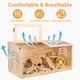 thumbnail image 5 of Garvee jaula grande de madera para hámster y cuyos, con 2 tapas superiores con seguro y ventana acrílica, ideal para ver a tu mascota en interior, 5 of 7