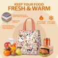 thumbnail image 5 of Chihuahua Dog and Flower Insulated Lunch Bag for Women & Adults,Large Portable Soft Cooler Lunch Bag,Thermal Food Storage Tote with Pearl Cotton,8.66L,8.75x5.75x9.5 Inch, 5 of 6