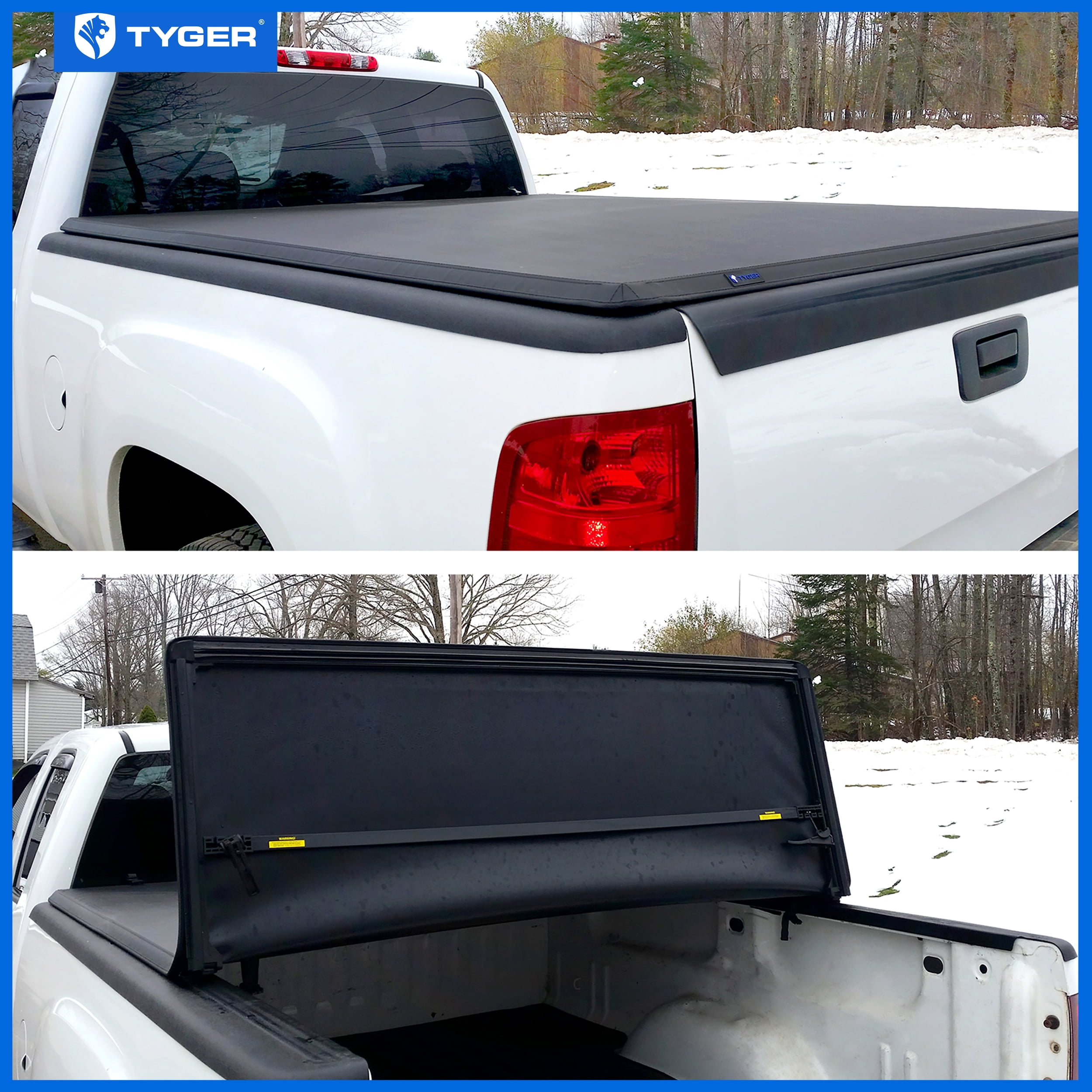 Tyger Auto T3 Soft Tri-fold Truck Bed Tonneau Cover Compatible with 2007-2013 Chevy Silverado GMC Sierra 1500; 2007-2014 2500 3500HD (NOT FIT 2007 Classic) | 6'7" (79") Bed | TG-BC3C1004