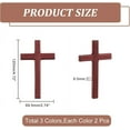 thumbnail image 4 of 1set 6pcs 3 colors Wooden Cross Wall Decoration Hand Prayer Holding Cross Religion Mixed color 120x69.5x9.5mm 2pcs/color, 4 of 5