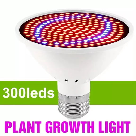 300LED Full for Spectrum Grow Light Bulb: Energy-Efficient Indoor Plant Lighting!