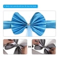 thumbnail image 5 of Uxcell Stretch Satin Chair Sashes Bows Chair Bands Decoration Mesh Yarn Floating Tied Blue 6, 5 of 6
