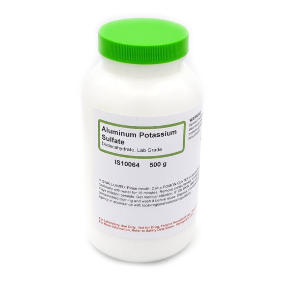 Laboratory-Grade Aluminum Potassium Sulfate 12-Hydrate, 500g - The Curated Chemical Collection