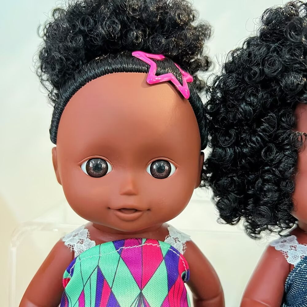 AmaMary 10 Inch Reborn Baby Doll Set of 2 – Lifelike Vinyl African American Newborns, Adorable Black Baby Dolls in Gift-Ready Pack