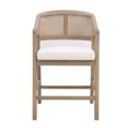 thumbnail image 3 of Noble House Wooden Frame Counter Stool Set of 2,Rattan Back with Rubberwood Frame,Beige+Natural Ash, 3 of 9