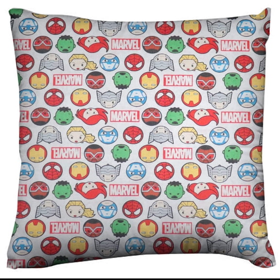 Marvel Themed Decorative Throw Pillow/Sham Cushion Cover Marvel Avengers Round Faces