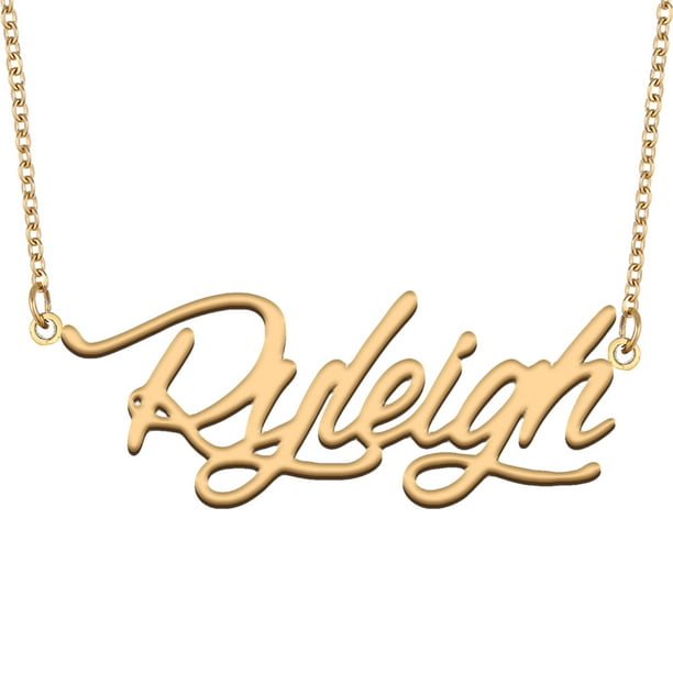 HUAN XUN Ryleigh Initials Name Necklace for Childrens Gold Girls Jewelry  Gift for Daughter 