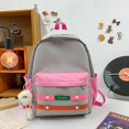 thumbnail image 4 of Mochila de nailon con bloqueo de color para mujer, de gran venta, 2024, moderna, de gran capacidad, para el tiempo libre, para hombre y la escuela, 4 of 5