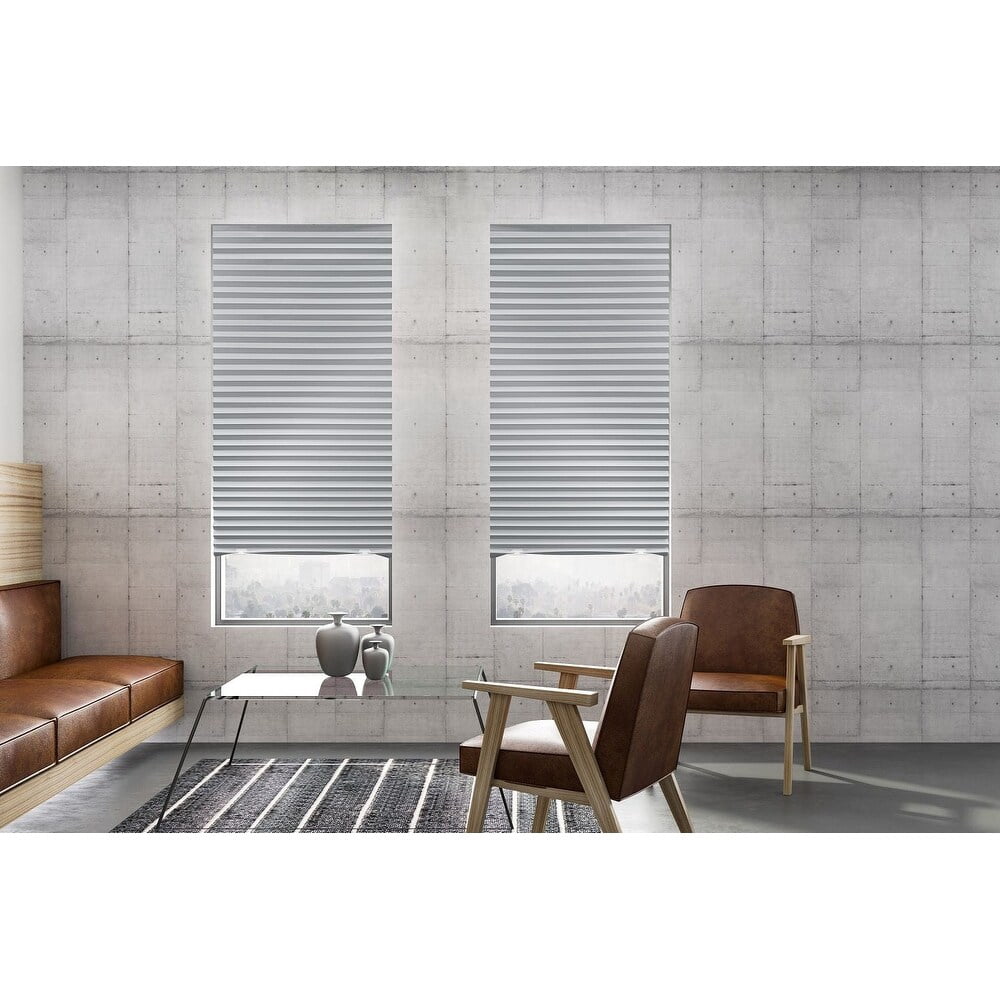 Lumi Cordless White PP Room Darkening Temporary Pleated Shades (6-PK) 48 W x 72 H Inches