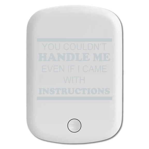 DistinctInk Magnetic Battery Pack, 5000 mAh Wireless Portable Charger with USB-C Cable, Compatible with MagSafe iPhone 14 / 13 / 12 Series - You Couldn't Handle Me If I Came With Instructions