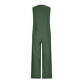 thumbnail image 6 of QATAINLAV Summer Rompers for Women Sleeveless Adjustable Strap Onesies Shorts Cotton Casual Wide Jumpsuits with Pockets Green XXL, 6 of 7