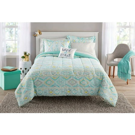 Mainstays Water Color Ikat Bed In A Bag Coordinated Bedding