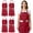 Red, variant on Utopia Kitchen 4 Pack Bib Apron, Adjustable with 2 Pockets, Water and Oil Resistant, Kitchen Cooking Unisex Chef Apron for Women Men, Black