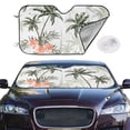 thumbnail image 2 of Balery Vintage Palm Trees Print Car Windshield Sun Shade,Windshield Sunshade for Car Pickup Truck SUV Accessories-Medium, 2 of 7