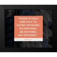 thumbnail image 2 of ArtsyQuotes 14x12 Black Modern Framed Museum Art Print Titled - Aristotle Quote: Avoid Criticism, 2 of 5