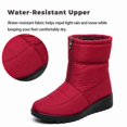 thumbnail image 4 of Knivor Women Front Zip Quilted Winter Snow Boots Fleece Lined Non‑Slip Ankle Boots for Women Cold Weather Daily Outdoor Footwear, 4 of 9