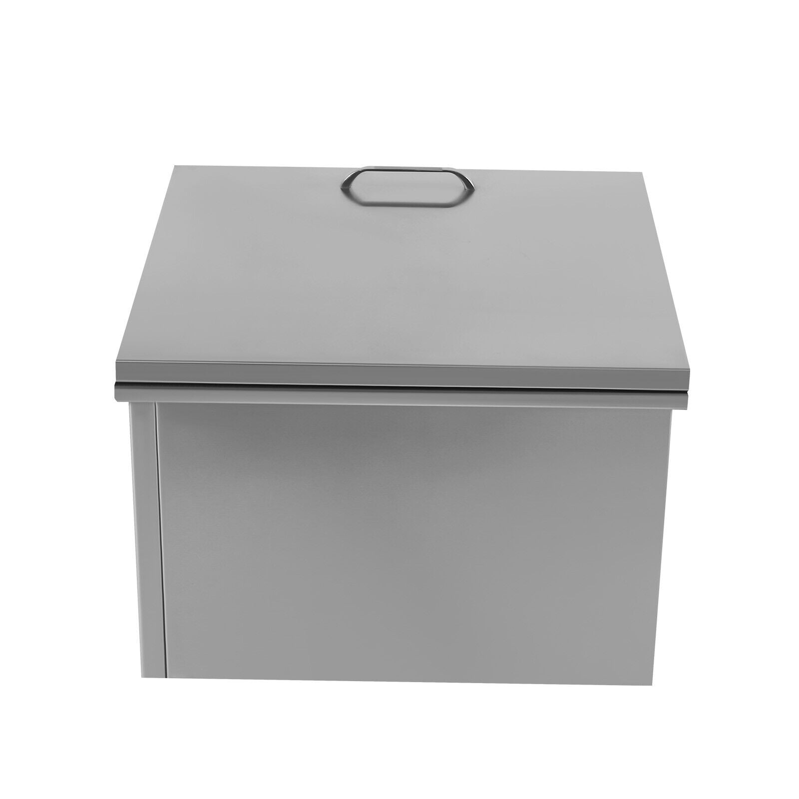 Miumaeov Outdoor/Indoor BBQ Island Stainless Steel Drop-in Ice Chest Cooler Ice Beer Bin with Hinged Cover Wine Cooler