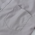 thumbnail image 4 of Dweltoz Boys School Uniform Long Sleeve Solid Button Up Top Classic Collared Dress Shirt Back to School Clothes,Gray 12-13Years, 4 of 8