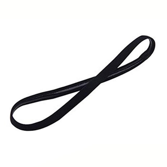 Langgg Bandeau Coiffure Design Chic Corde à Cheveux Résilience Accessoires de Sport Fournitures de Fête Entraînement Taille Unique Extensible Serre-Tête Noir