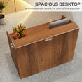 thumbnail image 6 of Tribesigns 47" Reception Desk，Modern Wood Front Desk Retail Counter for Checkout, Lobby, Walnut, 6 of 7