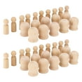 thumbnail image 4 of Muñecas De Clavijas De Madera, Figuras De Madera, Muñecas De Clavijas Decorativas, Personas Para Decoración De Pintura Infantil Y Colgantes De Juguetes Para Niños, Juego De Cergrey Peg People Wooden, 4 of 8