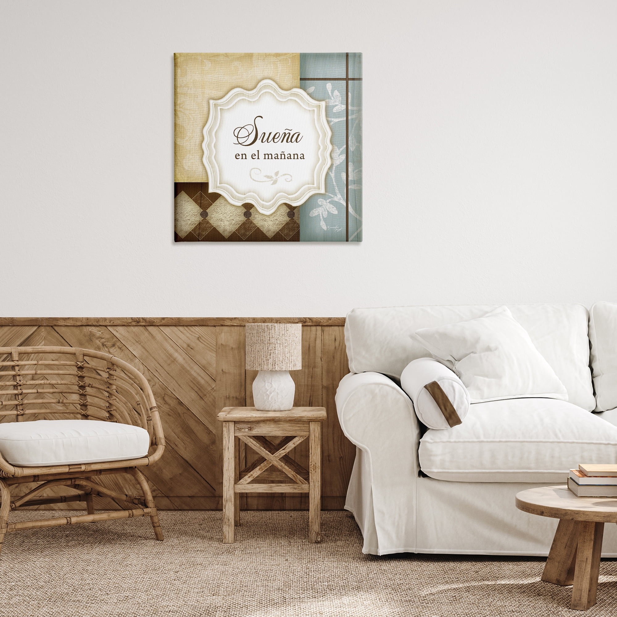 Stupell Industries Sueña en el Mañana Inspirational Quotes & Sayings Painting Wrapped Canvas Art Print Wall Art, 30 x 30