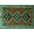 thumbnail image 1 of Ahgly Company Indoor Rectangle Persian Turquoise Blue Traditional Area Rugs, 7' x 9', 1 of 4
