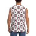 thumbnail image 4 of Haiem Men's Gnomes and Hearts Print Tank Tops Summer Sleeveless Cut Off Workout T-Shirts Fitness Vest Athletic Undershirts-Large, 4 of 8