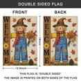 thumbnail image 4 of Fall Welcome Scarecrow Leaves Fall Garden Flags 12.5"x18" Double Side,Small Yard Flags for Outside,Outdoor Fall Decor,Autumn Funny Garden Flag Yard Decoration, 4 of 4