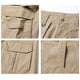 thumbnail image 4 of pstuiky Pantalones cortos de entrenamiento para hombre, Pantalones cargo para hombre, de color liso, a la moda, con bolsillos laterales, cintura abotonada y múltiples bolsillos., 4 of 7