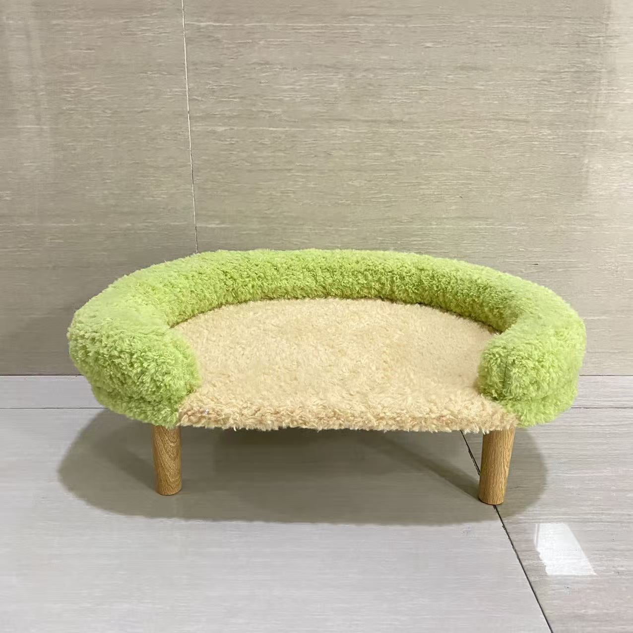 Fluffrare Sofas for pets, Sofas For Pets with Removable Washable Cover, Elevated Cat Couch for Cats & Small Medium Dogs, Wooden Pet Sofa Modern Pet Furniture