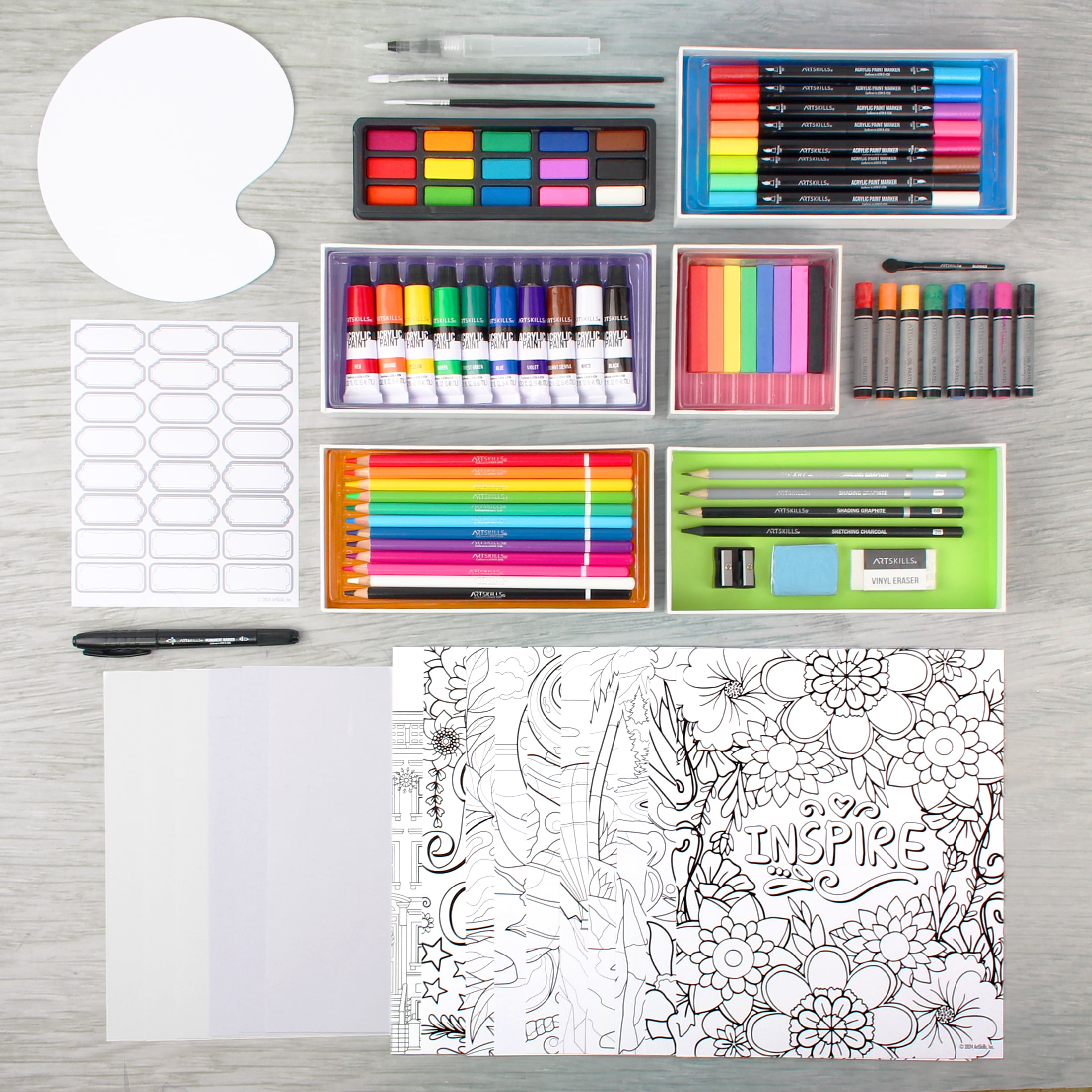 ArtSkills Stack & Store Art Set, 120 Pieces
