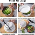 thumbnail image 4 of Salad Cutter Bowl, Veggie Choppers and Dicers, Salad Chopper Bowl and Cutter, Multi-Functional Fast Salad Cutter Bowl, Salad Cutter Bowl with Lid Fast Vegetable Cut Set (Green), 4 of 5