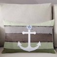 thumbnail image 3 of Nautical Anchor Throw Pillow Cover 20 x 36 Inch Decorative Pillow Cover Farmhouse Sage Green Brown Wooden Grain Lumbar Pillowcase Seasonal Rectangle Cushion Case for Couch Sofa Bed Living Room, 3 of 7