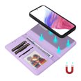 thumbnail image 2 of for Samsung Galaxy A53 5G Removable Wallet Case, Premium PU Leather Flip Cover with [RFID Blocking][ Detachable Card Holder][Stand Function][Wrist Strap] Shockproof Protectove Phone Cover,Purple, 2 of 10