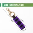 thumbnail image 3 of Wukai Purple Buffalo Plaid Print Leather Car Keychain, Universal Key Fob Keychain, Leather Key Chain Holder for Men and Women,360 Degree Rotatable, 3 of 5