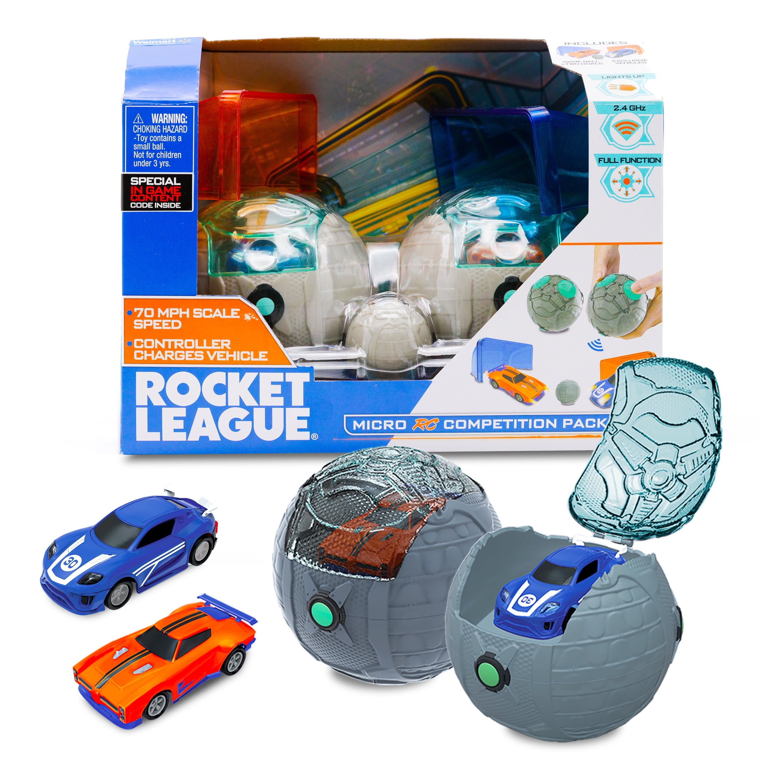Rocket League Micro R/C Battle Vehicle 2 Pack. Official Rocket League Licensed Toy. Walmart Exclusive.
