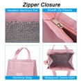thumbnail image 4 of Insulated Lunch Bags, 2Pack 10"x6"x13" 8"x5"x9" Portable Containers Bag Pink, 4 of 6