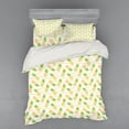 thumbnail image 2 of Ambesonne Tropical Bedding Set 3 Pcs, Summer Fruits Arrangement, Twin XL, Fern Green and Orange, 2 of 3