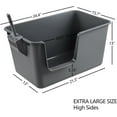 thumbnail image 3 of Set of 4 Extra Large Cat Litter Box, Low Entry Senior Litter Pen for Geriatric  Big Cats, Open Top Cat Litter Tray with Scoop, Grey, 3 of 7