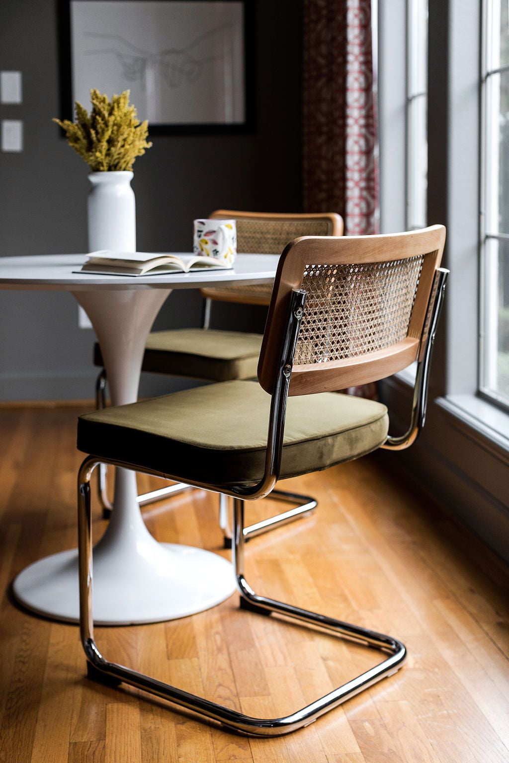 nora dining chair olive green