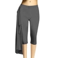 thumbnail image 4 of ABATAB Capri Leggings for Women Fold over Gym Yoga Crop Pants Stretch Casual Slim Fit Athletic Exercise Summer Outfits, 4 of 5