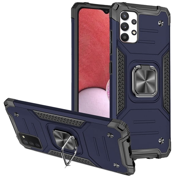 For Samsung A13 4g 2022 Robust Magnetic Kickstand Hybrid Case Cover - Blue