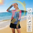 thumbnail image 5 of FORMRS Womens Long Sleeve Shirts UPF 50+ Sun Protection Quick Dry Fishing Hiking Tops, Size S-2XL, Stripes Pattern, 5 of 8