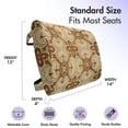 thumbnail image 5 of Earth Tones Lumbar Pillow, Old Fashioned Damask Style Curved Floral Shapes Classical Grunge Motif, Soft Back Cushion for Office Chairs with Adjustable Straps, 14" x 13", Beige and Brown, by Ambesonne, 5 of 7