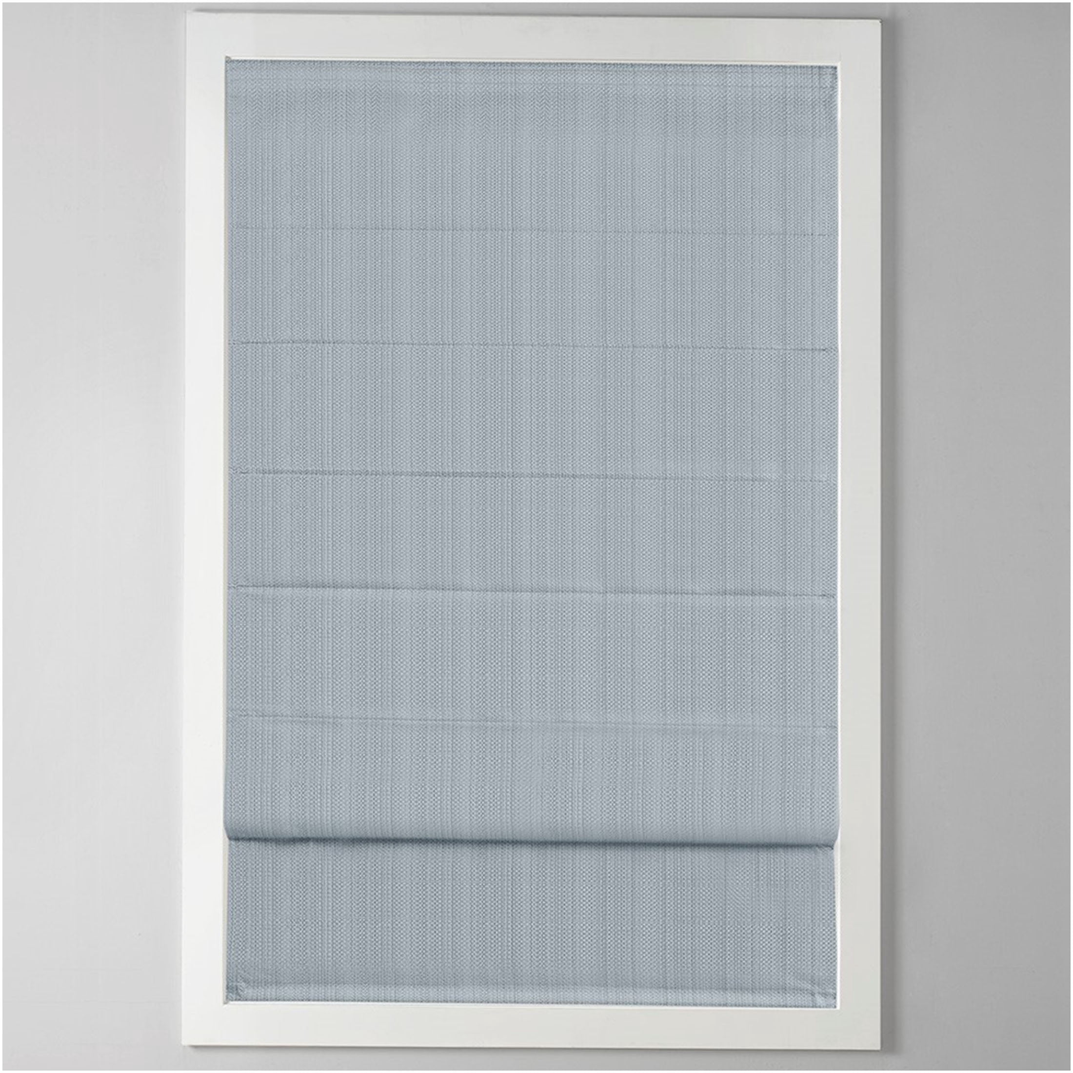 JERFIT Blue Basketweave Cordless Roman Shade for Windows, Thermal Insulated Room Darkening Window Blinds, Polyester Fabric, 29"W x 64"L, Inside or Outside Mount, OEKO-TEX Certified