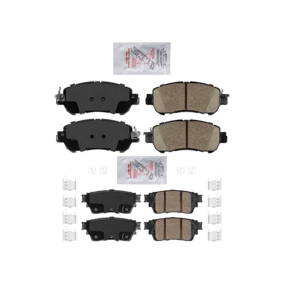 Front Rear Ceramic Disc Brake Pads For Nissan Kicks S 21-2023 W 4W Disc Brakes