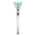 thumbnail image 3 of 2 ct Round Cut Natural Sky Blue Topaz Solitaire 14K White Gold Womens Engagement Ring, 3 of 5